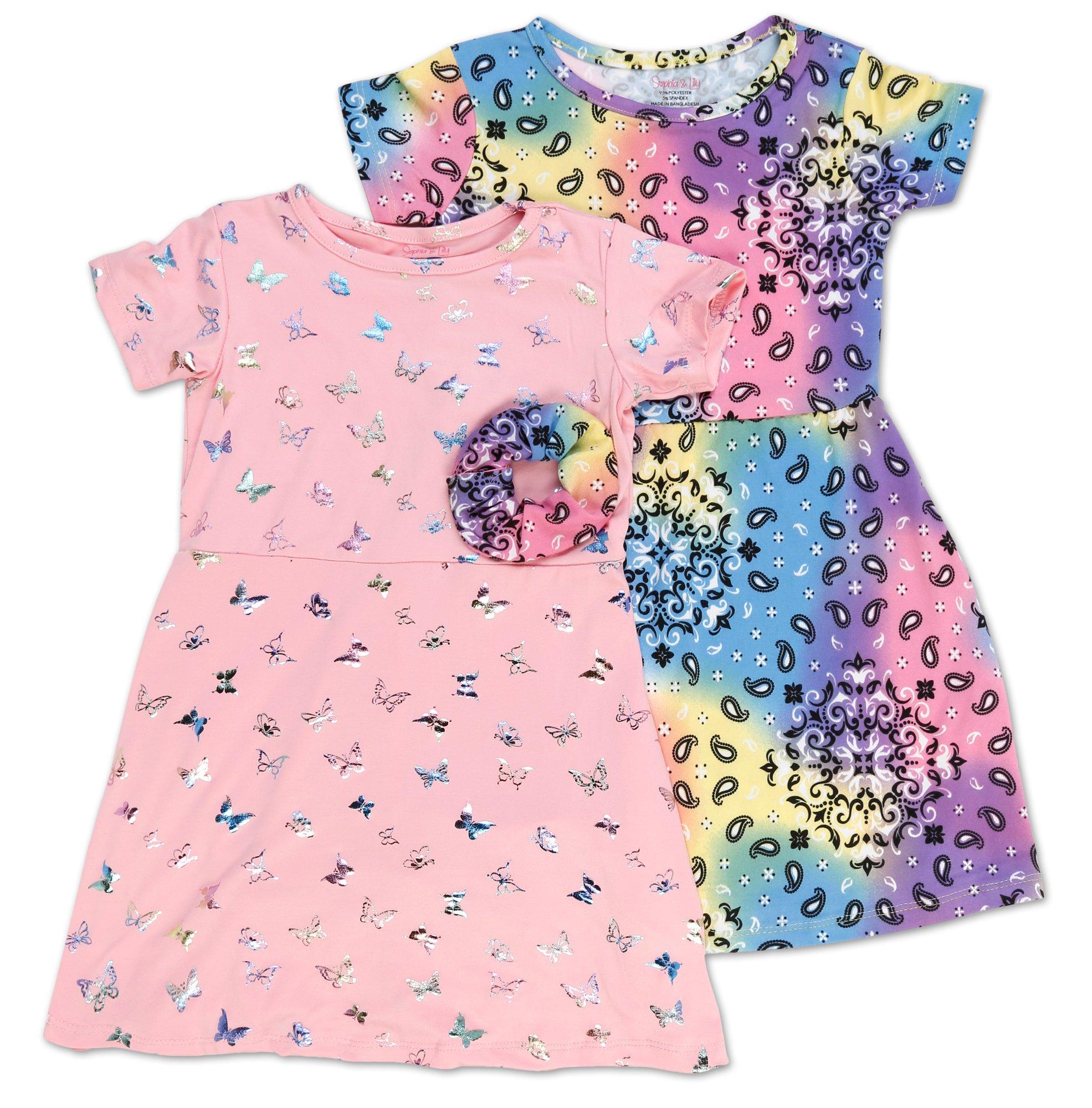 Little Girls 2 Pk Print Dresses - Multi ...